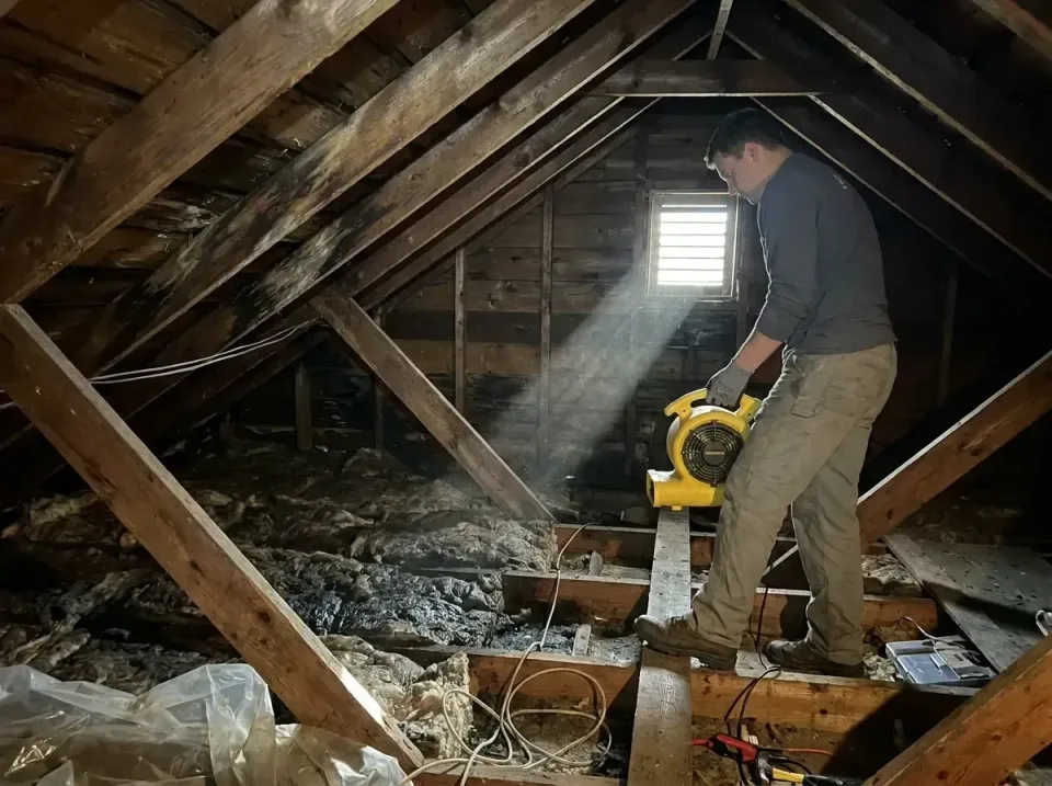 attic-water-damage-drying-proc-007 — frequently asked questions, Emergency Water Extraction & 24/7 Flood Response in Blue Is…